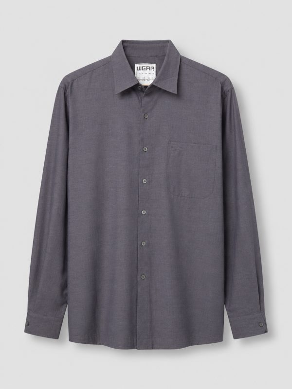 Charcoal Grey Premium Khadi Formal Shirt