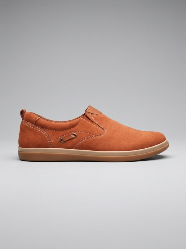 Men’s Premium Suede Slip-On Casual Loafer – Tan Brown