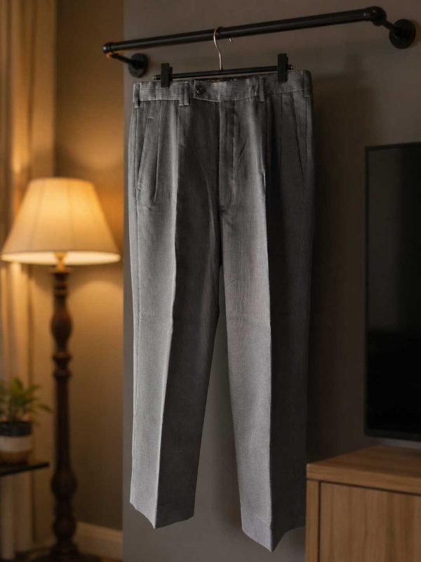 Grey Corduroy Formal Pant