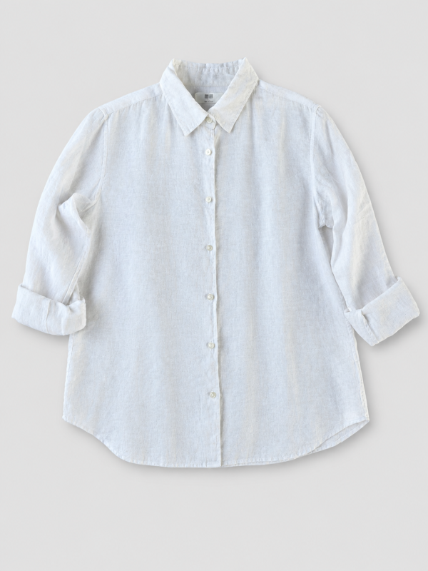 UNI-QLO Classic linen-texture shirt